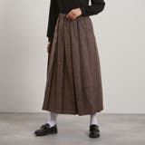 ブラウン系その他 | マルチグレンチェックタックプリーツスカート≪手洗い可能≫ | QUEENS COURT