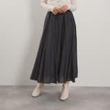 ダークグレー | シルキーローンウエストプリーツスカート≪手洗い可能≫ | QUEENS COURT