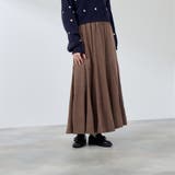 ブラウン | 割繊タンブラーピーチマーメイドスカート≪手洗い可能≫ | QUEENS COURT