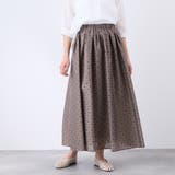 ブラウン系その他 | カットドビードットサーキュラースカート | QUEENS COURT