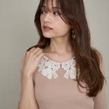 リボンレースカラーリブニット≪手洗い可能≫ | QUEENS COURT | 詳細画像11 