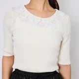 リボンレースカラーリブニット≪手洗い可能≫ | QUEENS COURT | 詳細画像13 