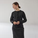 ブラック | スポンディッシュニットフリルカーディガン≪手洗い可能≫ | QUEENS COURT