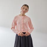 ピンク | スポンディッシュニットフリルカーディガン≪手洗い可能≫ | QUEENS COURT