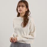 オフホワイト | パールドットニットプルオーバー≪手洗い可能≫ | QUEENS COURT