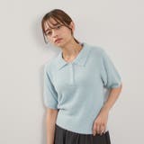 シャギーヤーンポロニットトップス≪手洗い可能≫ | QUEENS COURT | 詳細画像1 