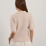 シャギーヤーンポロニットトップス≪手洗い可能≫ | QUEENS COURT | 詳細画像4 