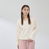 フェレットタッチWフェイスボクシーニット≪手洗い可能≫ | QUEENS COURT | 詳細画像2 