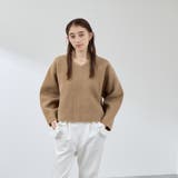 ブラウン | フェレットタッチWフェイスボクシーニット≪手洗い可能≫ | QUEENS COURT