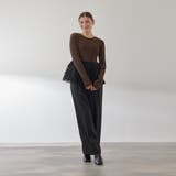 フラワーチュールペプラムリブニット≪手洗い可能≫ | QUEENS COURT | 詳細画像10 