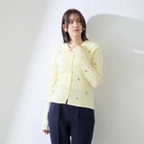 フラワー刺繍ポロニットトップス | QUEENS COURT | 詳細画像6 