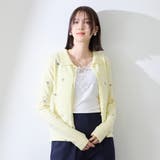 フラワー刺繍ポロニットトップス | QUEENS COURT | 詳細画像7 