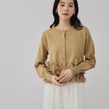 ベージュ | ブルーミングリボンニットカーディガン | QUEENS COURT