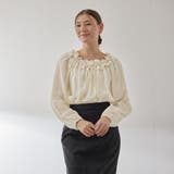 フリルカラーナローリボンブラウス≪手洗い可能≫ | QUEENS COURT | 詳細画像2 