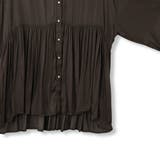 割繊サテンキーネックペプラムブラウス≪手洗い可能≫ | QUEENS COURT | 詳細画像17 