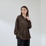 割繊サテンキーネックペプラムブラウス≪手洗い可能≫ | QUEENS COURT | 詳細画像6 