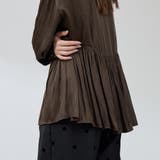 割繊サテンキーネックペプラムブラウス≪手洗い可能≫ | QUEENS COURT | 詳細画像9 