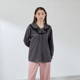 ナチュラルストレッチフレアカラーブラウス≪手洗い可能≫ | QUEENS COURT | 詳細画像4 