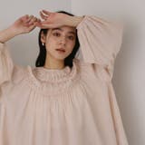 ピンク | DELAVEダブルギャザースモックブラウス | QUEENS COURT