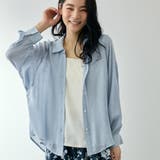 サックスブルー | レーヨンデニムドルマンブラウス | QUEENS COURT