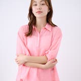 ピンク | ボイルシャンブレーバックコンシャスブラウス | QUEENS COURT