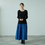 ブラック | ドッキングライク軽量ニットワンピース≪手洗い可能≫ | VICKY