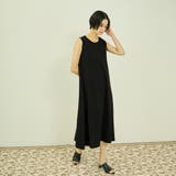ブラック | ひんやりカットソーノースリーブワンピース | VICKY