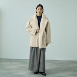 フェイクムートンミドルダブルコート | VICKY | 詳細画像3 