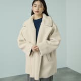 オフホワイト | フェイクムートンミドルダブルコート | VICKY