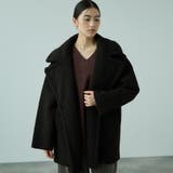 ブラック | フェイクムートンミドルダブルコート | VICKY