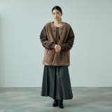 ボア切替ノーカラーミドルコート | VICKY | 詳細画像7 