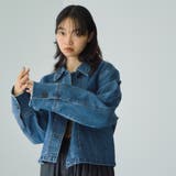 ブルー | フラップポケットショートデニムブルゾン≪手洗い可能≫ | VICKY