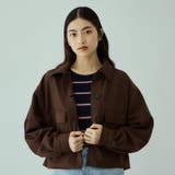 ブラウン | スウェードチョウライトショートジャケット | VICKY