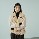 ベージュ | フェイクムートンボアブルゾン | VICKY