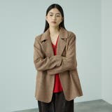 ベージュ系その他 | ツィーディチェックWボタンジャコット | VICKY