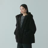 ブラック | ショートボア中綿ドロストブルゾン | VICKY