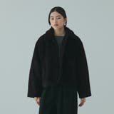 ブラック | ボアコクーンスリーブブルゾン | VICKY