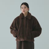 ブラウン | ボアコクーンスリーブブルゾン | VICKY