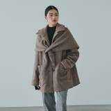 ベージュ | ショール付きスライバーニットコート | VICKY