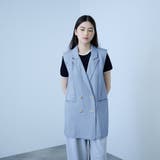 サックスブルー | 【シーズンレス】ナイロンツイルデニムベスト | VICKY