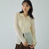 カットレースポロトップス≪手洗い可能≫ | VICKY | 詳細画像1