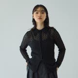 ブラック | カットレースポロトップス≪手洗い可能≫ | VICKY