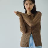 ブラウン | カットレースポロトップス≪手洗い可能≫ | VICKY