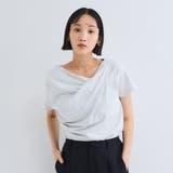 アシンメトリードレープカットソー≪手洗い可能≫ | VICKY | 詳細画像2