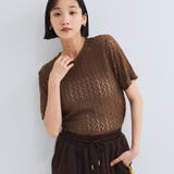 ブラウン | カットレースプルオーバー≪手洗い可能≫ | VICKY