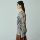 ニュアンスアート柄シアープルオーバー≪手洗い可能≫ | VICKY | 詳細画像4