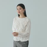 オフホワイト | ギャザーラインフロントカットソー≪洗濯機で洗える≫ | VICKY