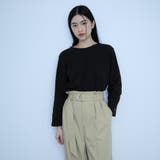 ブラック | 【シーズンレス】袖刺繍コットンプルオーバー | VICKY