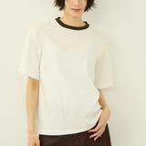 オフホワイト | 【一日、清潔感。】汗じみケア ひんやりリンガーTシャツ | VICKY