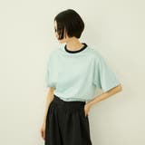 ブルー | 【一日、清潔感。】汗じみケア ひんやりリンガーTシャツ | VICKY